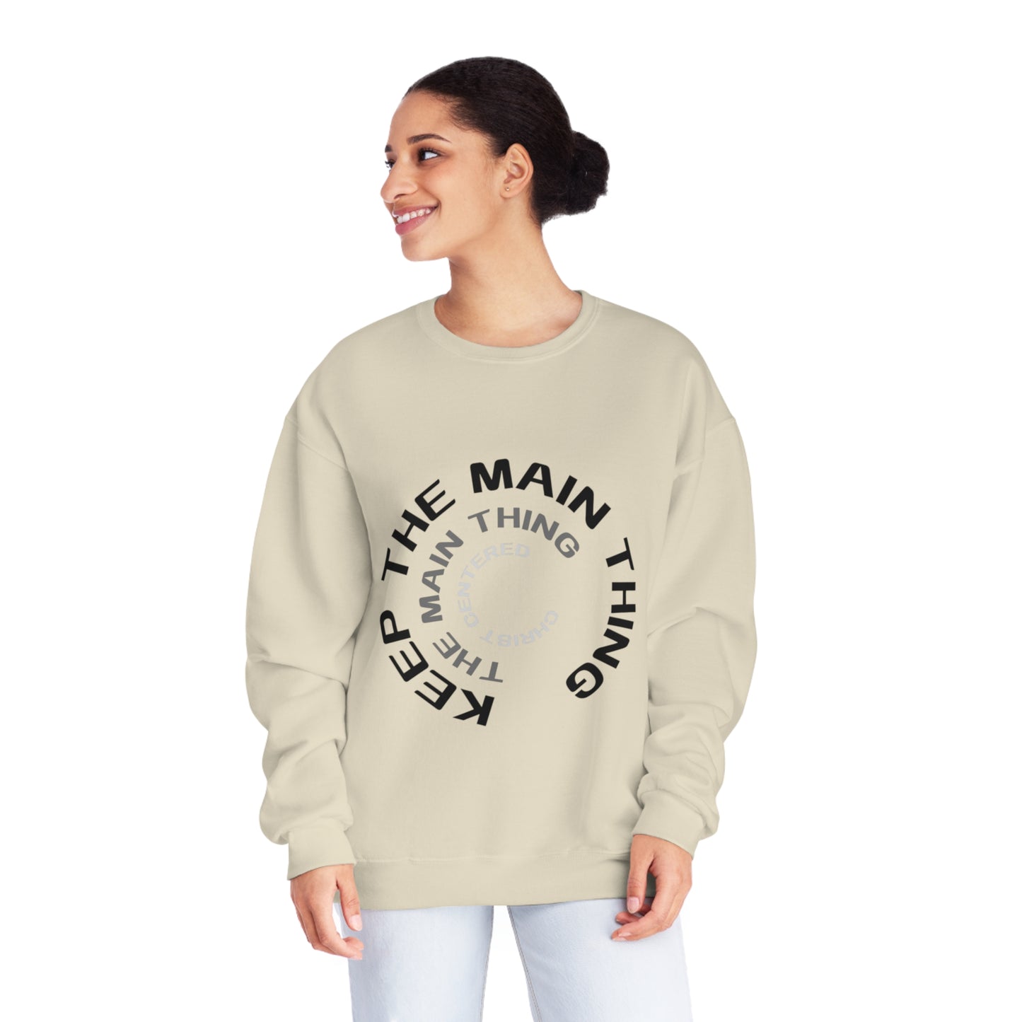 Keep The Main Thing Unisex NuBlend Crewneck Sweatshirt | Keep The main Thing Design T shirt