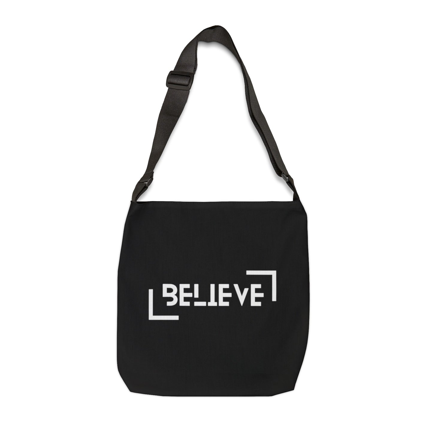 Believe Design Adjustable Tote Bag (AOP) | Believ Tote bag with Adjustable